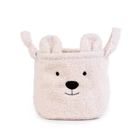 Childhome - Panier De Rangement 25x20x20 Cm Teddy Blanc Cassé