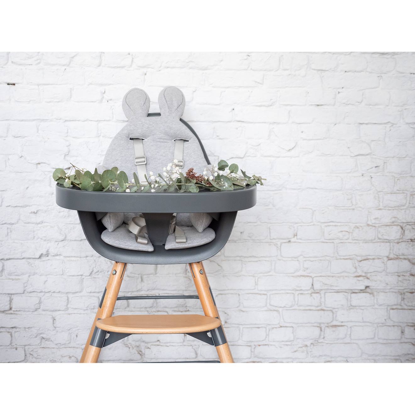 Chaise Haute Évolutive Réglable En Hauteur Anthracite (Childhome) - Image 1