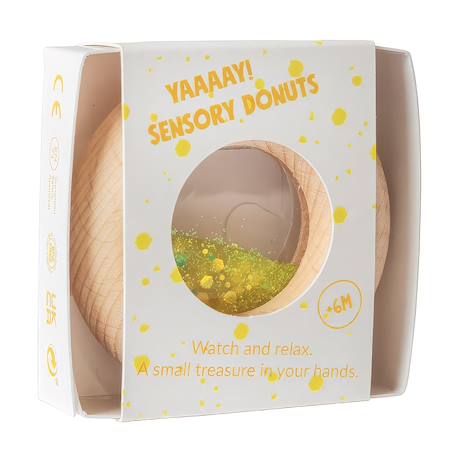 Hochet sensoriel donut calme Bleu+Jaune+Orange+Rose+Rouge+Turquoise+Vert+Violet 6 - vertbaudet enfant 