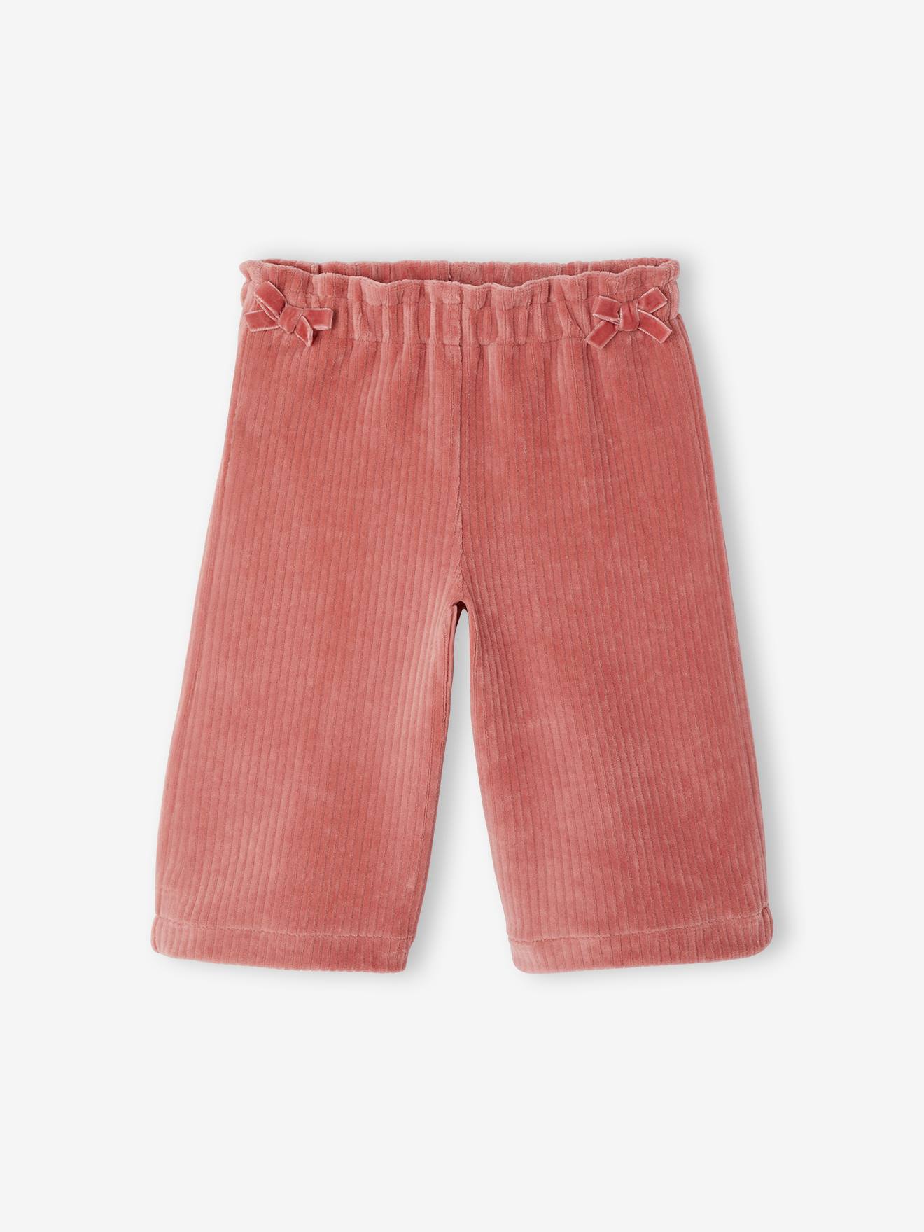 Pantalon large bébé fille vieux rose
