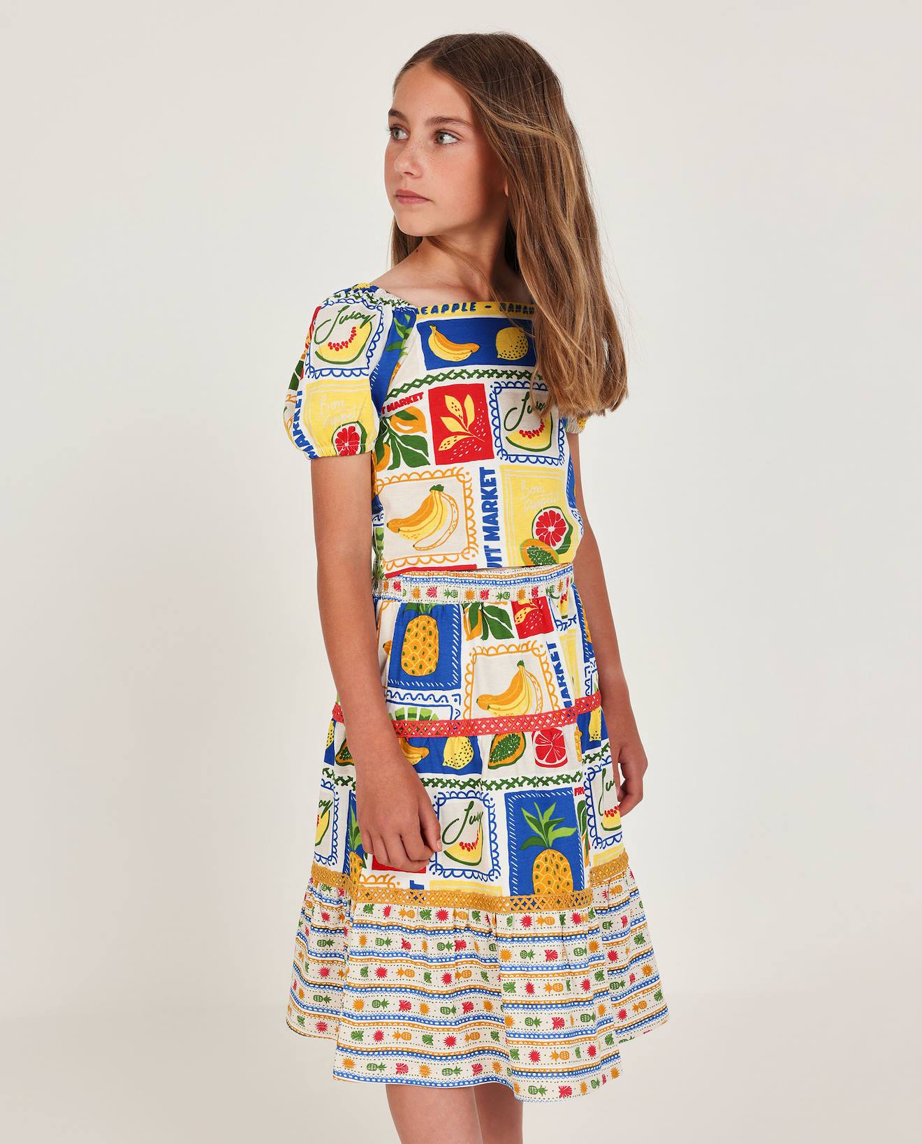 Jupe Fille En Maille Avec Rubans Dcoratifs Beige 21 €