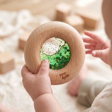 Hochet sensoriel donut calme Bleu+Jaune+Orange+Rose+Rouge+Turquoise+Vert+Violet 25 - vertbaudet enfant 
