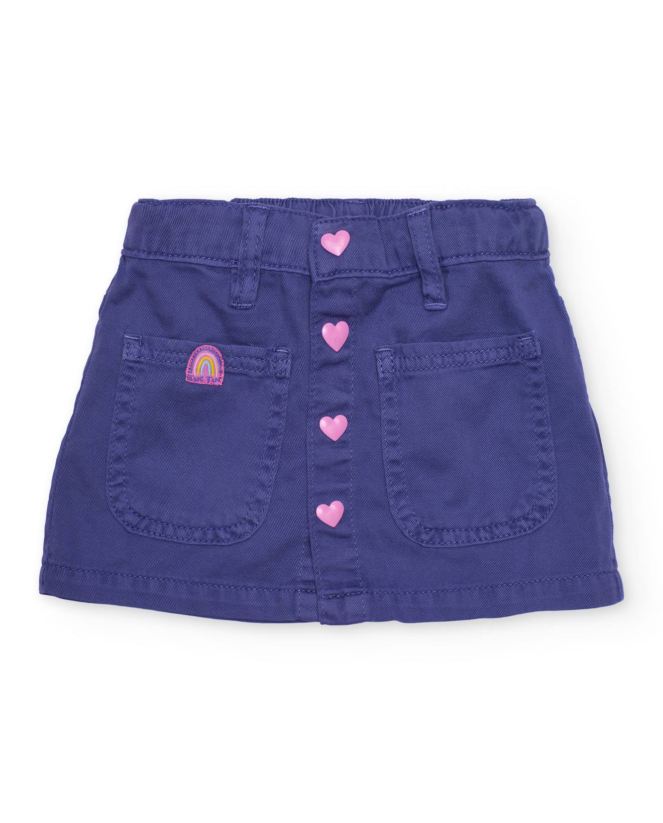 Jupe Pour Fille En Toile Avec Boutons En Forme De Cur Violet 25 €
