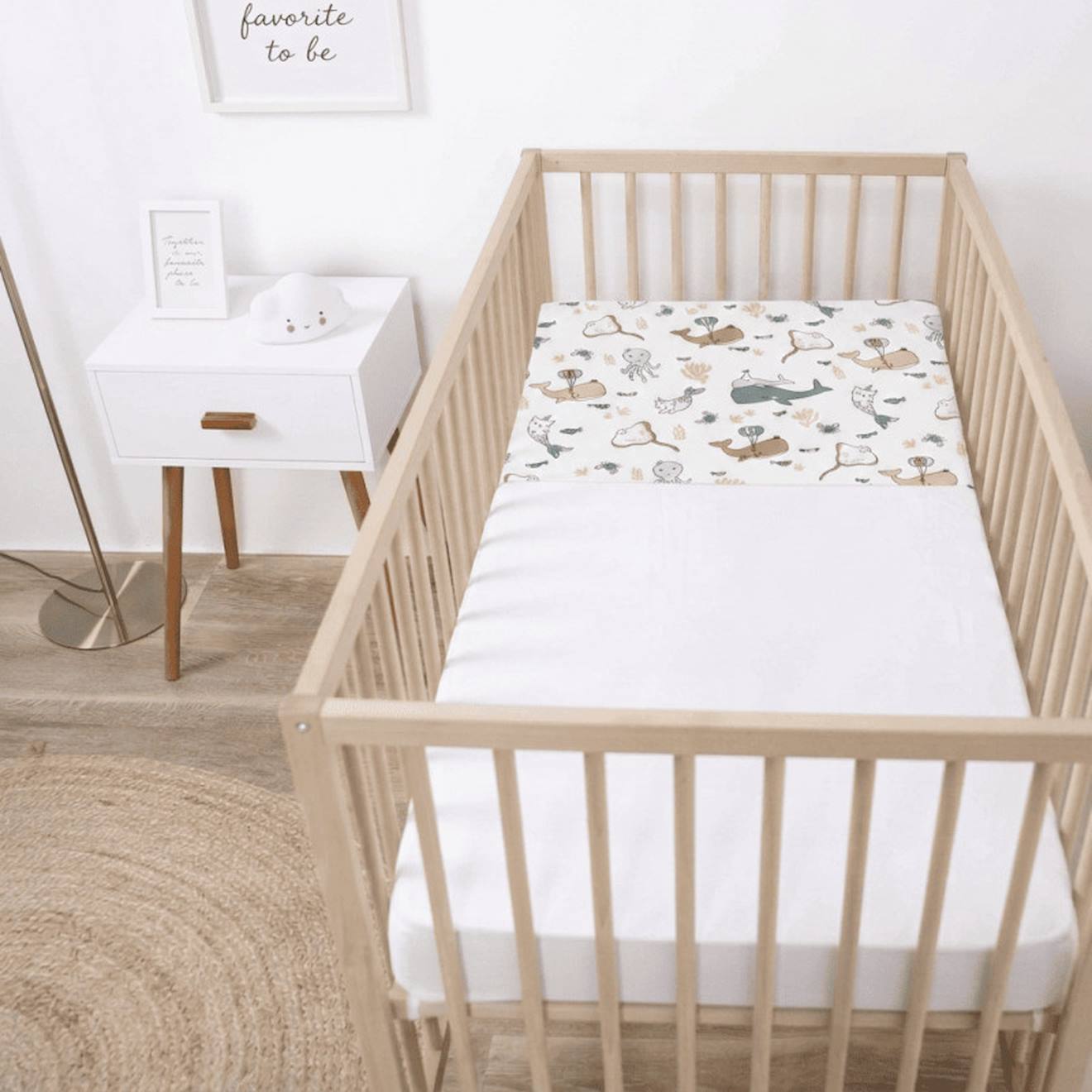 Pack Matelas Bébé 60x120 Cm + Plan Incliné Coton Sweety - Confort Souple Et Position Idéale Bleu (Les Noursons) - Couverture