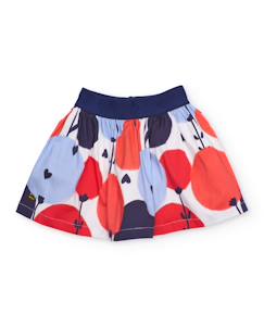 -Jupe pour fille en toile avec taille élastique