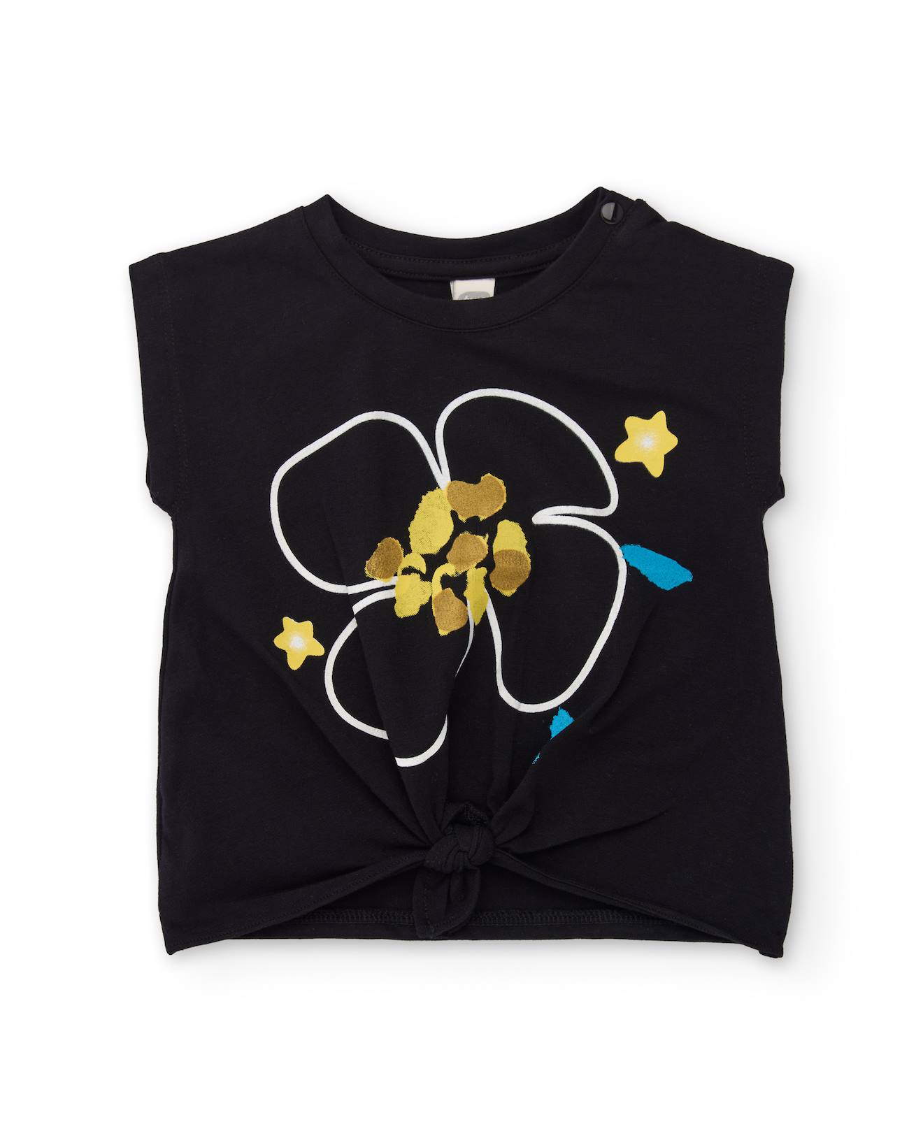T-shirt En Maille Pour Fille Avec Nud Dcoratif Noir 13 €