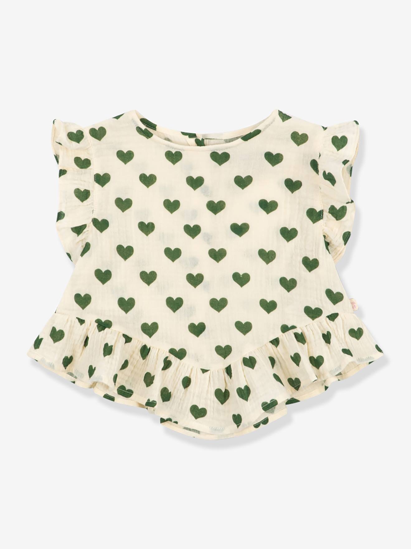 Top volanté Coco vert