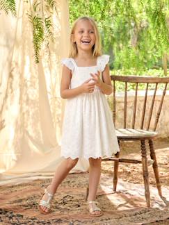 Robe fille broderie anglaise coton  - vertbaudet enfant