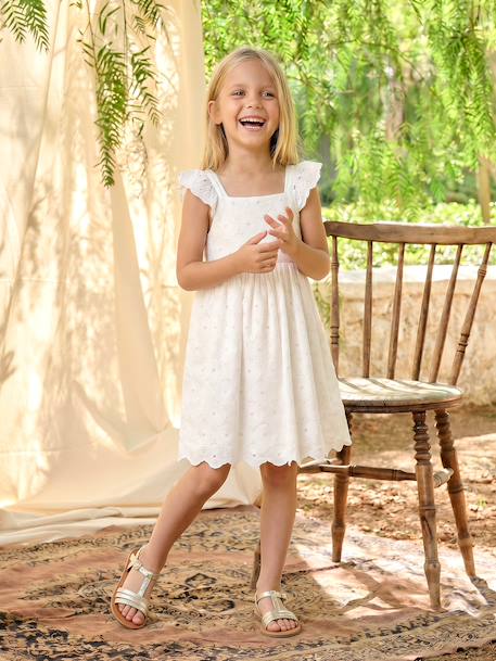 Robe fille broderie anglaise coton  - vertbaudet enfant