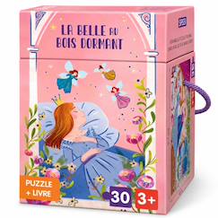 Puzzle et livre disney la belle au bois dormant  - vertbaudet enfant