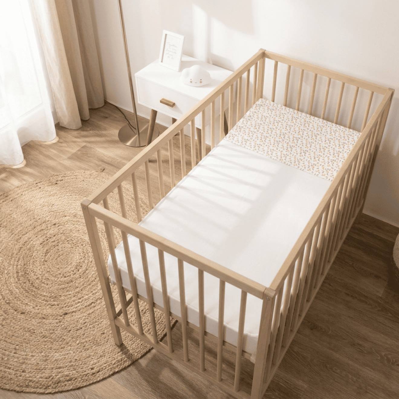 Pack Matelas Bébé 60x120 Cm + Plan Incliné Coton Sweety - Confort Souple Et Position Idéale Rose (Les Noursons) - Image 2
