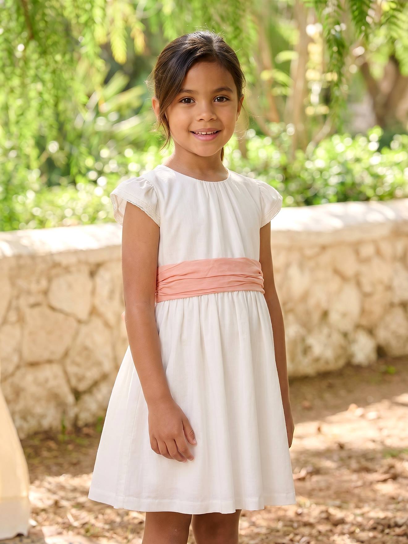 Robe fête patineuse nœud blanc