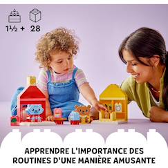 Jouet-Jeux d'imagination-Lego duplo - mes rituels quotidiens - le repas et le coucher - 10414