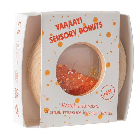 Hochet sensoriel donut calme Bleu+Jaune+Orange+Rose+Rouge+Turquoise+Vert+Violet 10 - vertbaudet enfant 