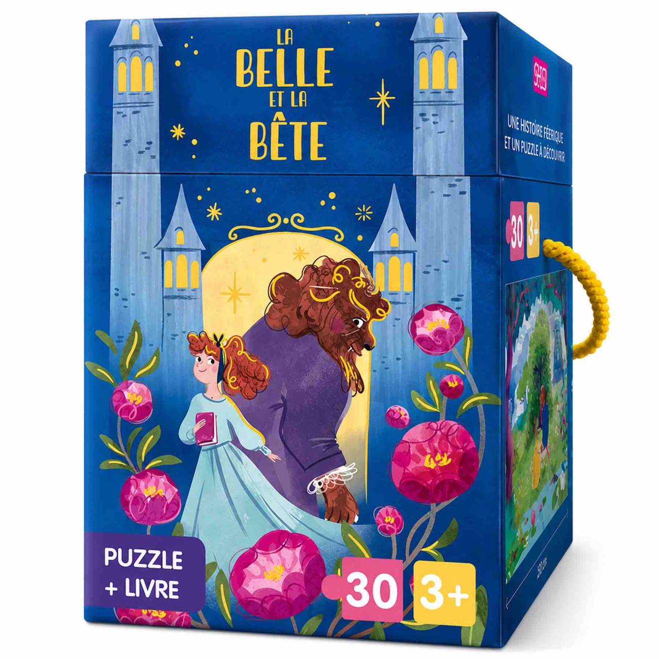 Puzzle Et Livre Disney La Belle Et La Bête Bleu