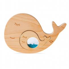 Jouet-Jouet sensoriel puzzle en bois baleine