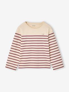 -Tee-shirt marinière fille manches longues 