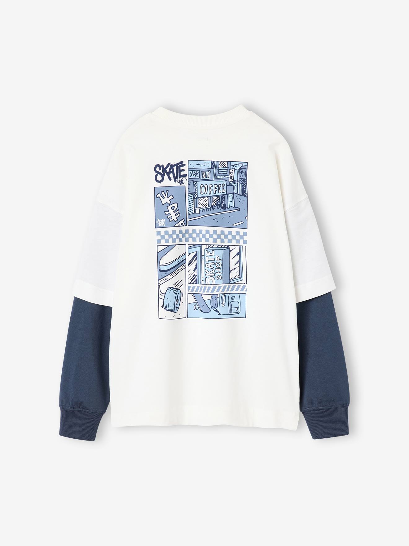 T-shirt manches longues garçon écru