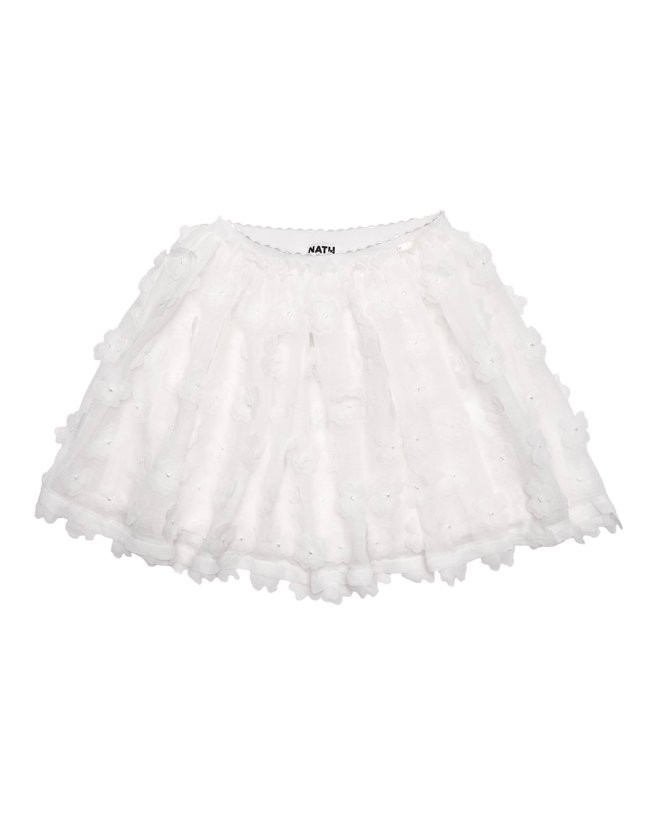 Jupe Fille En Tissu Tiss Avec Fleurs En Relief Blanc 25 €