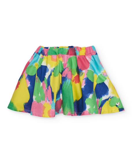 Fille-Jupe pour fille en toile avec imprimé tacheté