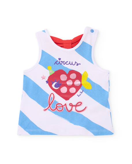 Fille-T-shirt en maille pour fille avec poisson en forme de cœur