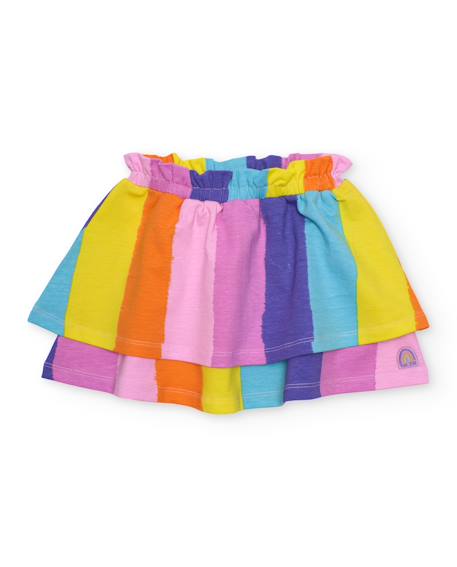 Bébé-Jupe pour fille en maille avec rayures verticales