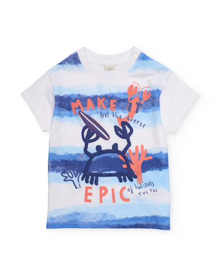 Garçon-T-shirt pour garçon en maille avec motif frontal amusant