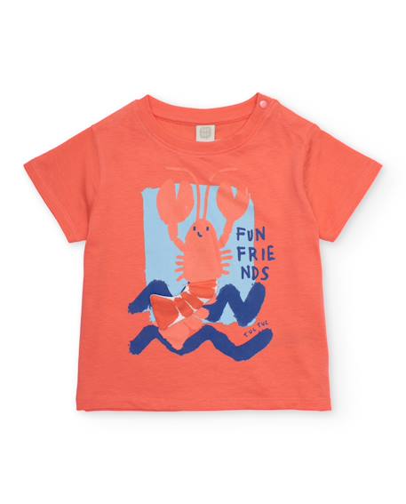 Bébé-T-shirt pour garçon en maille avec motif graphique sur le devant