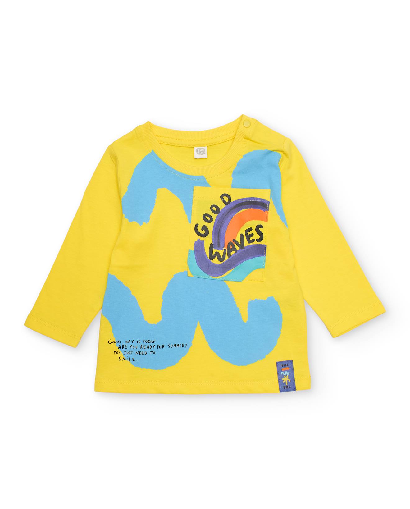 T-shirt Garon En Maille Avec Poche Imprime Jaune 14 €