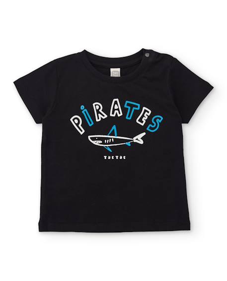 T-shirt en maille pour garçon avec imprimé requin  - vertbaudet enfant