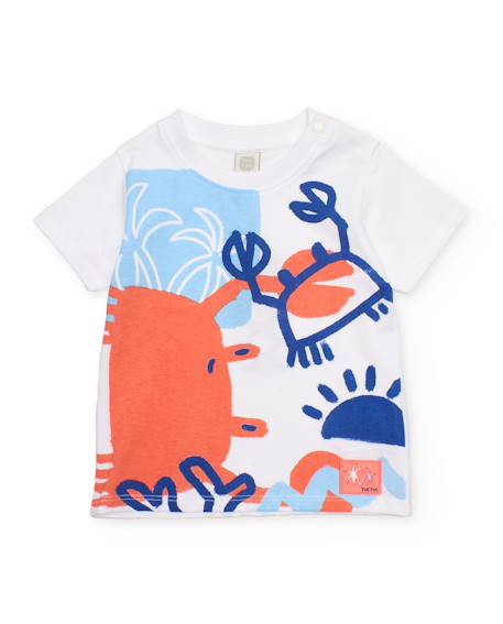 T-shirt pour garçon en maille avec fermeture à l’épaule  - vertbaudet enfant