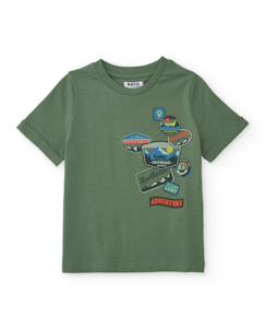 Garçon-T-shirt, polo, sous-pull-T-shirt garçon en maille avec patchs graphiques