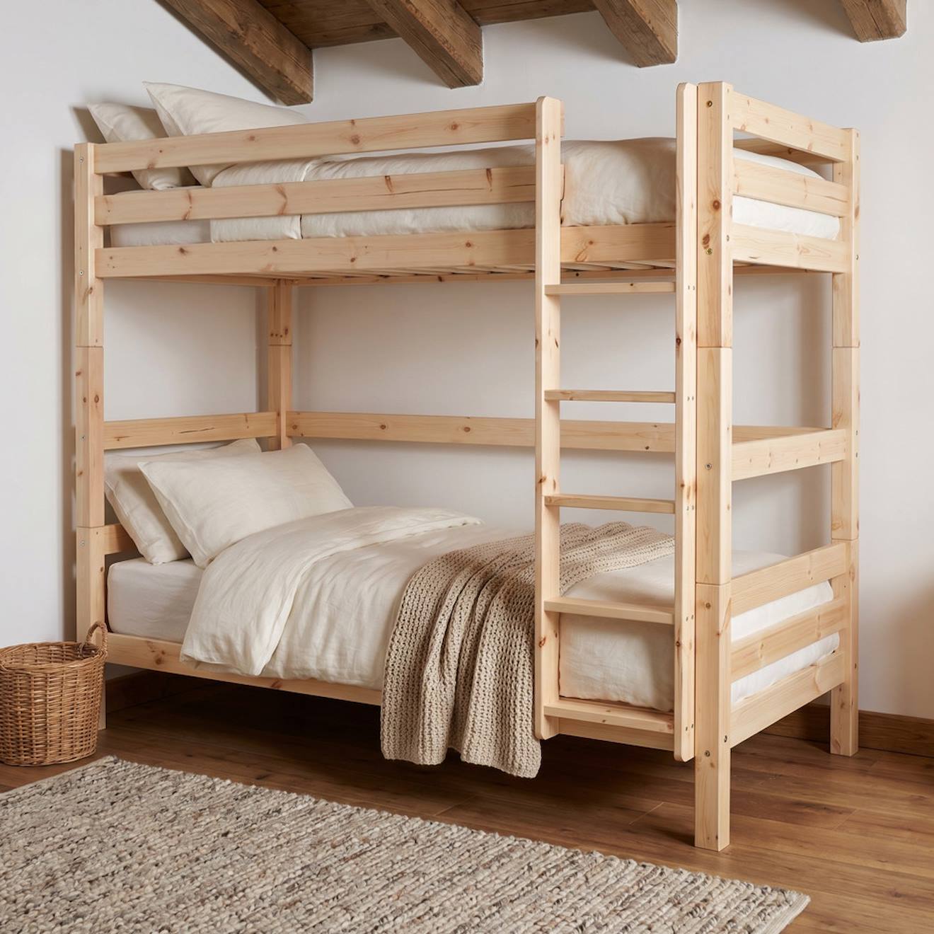 Lit Superposé En Pin Massif Naturel Armance & Faustin Bois Naturel Lit Superposé En Pin Massif Naturel Armance & Faustin Bois Naturel