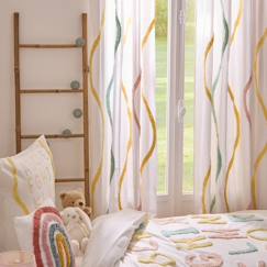 Linge de maison et décoration-Rideau en coton motifs brodés ballerines - tufy