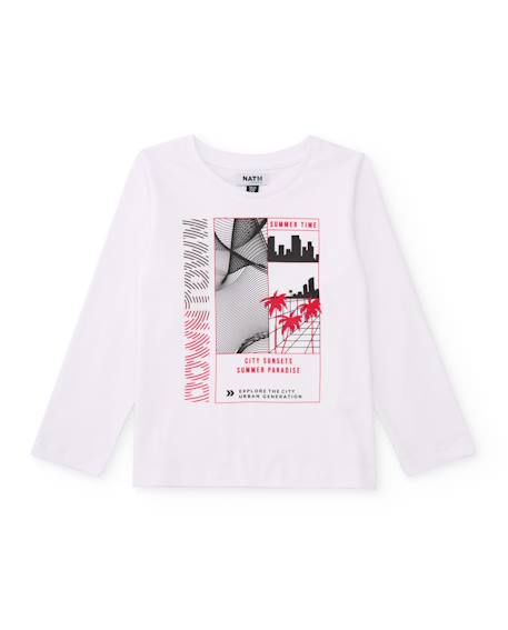 T-shirt garçon en maille d’inspiration urbaine  - vertbaudet enfant