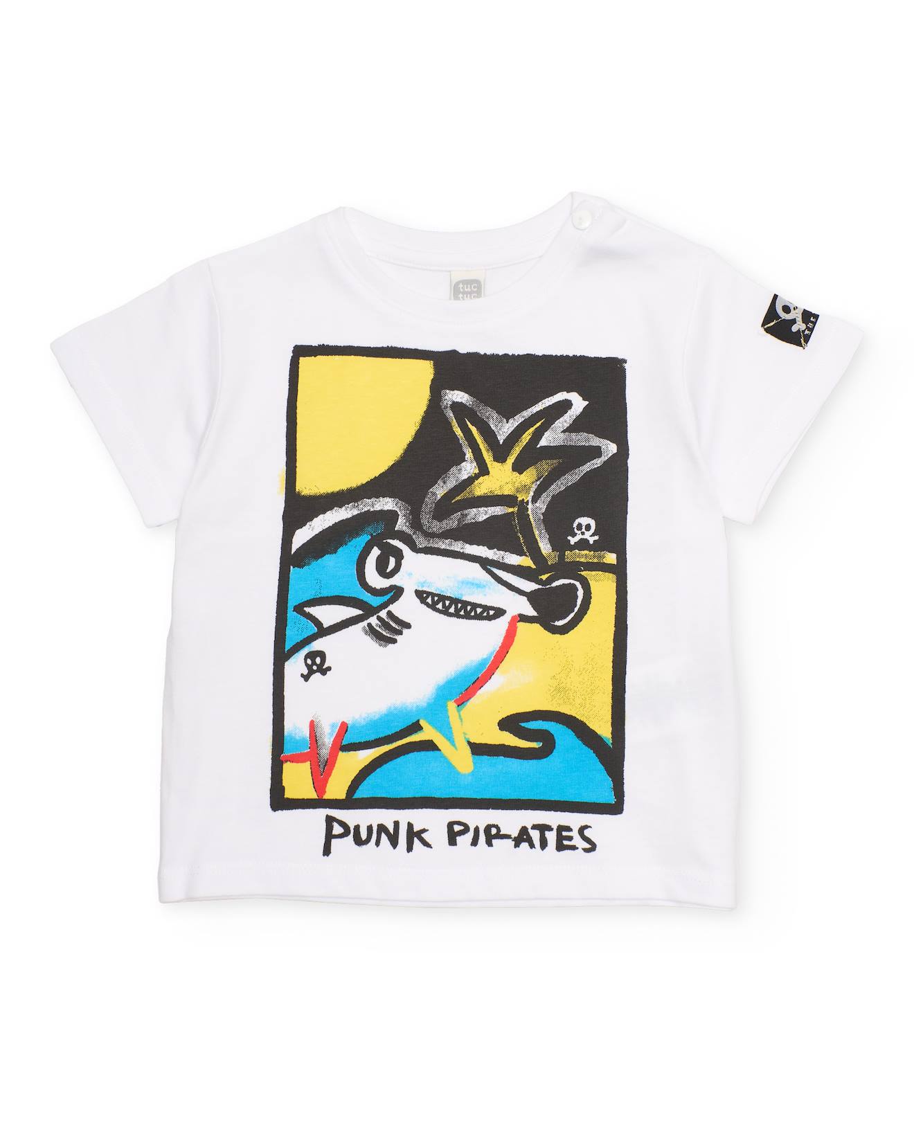 T-shirt En Maille Pour Garon Avec Motif Sur Le Devant Blanc 6 €