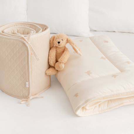 Tapis de parc et jeu - jersey moelleux Flower print+Gold dots print+Piuma ecru+Piuma moka+Stars grizou 17 - vertbaudet enfant 