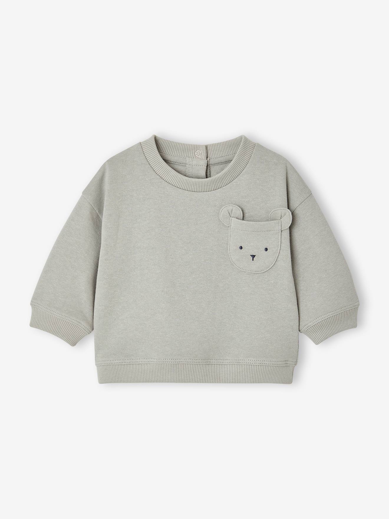 Ensemble sweat et pantalon naissance bébé garçon bleu glacier (Vertbaudet) - Image 1