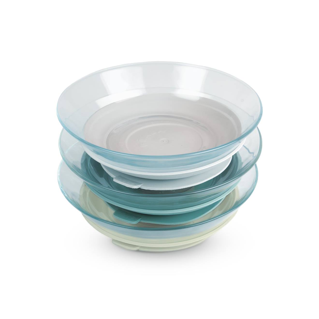 Coffret 3 Assiettes En Verre Beaba X Duralex Vert-de-gris