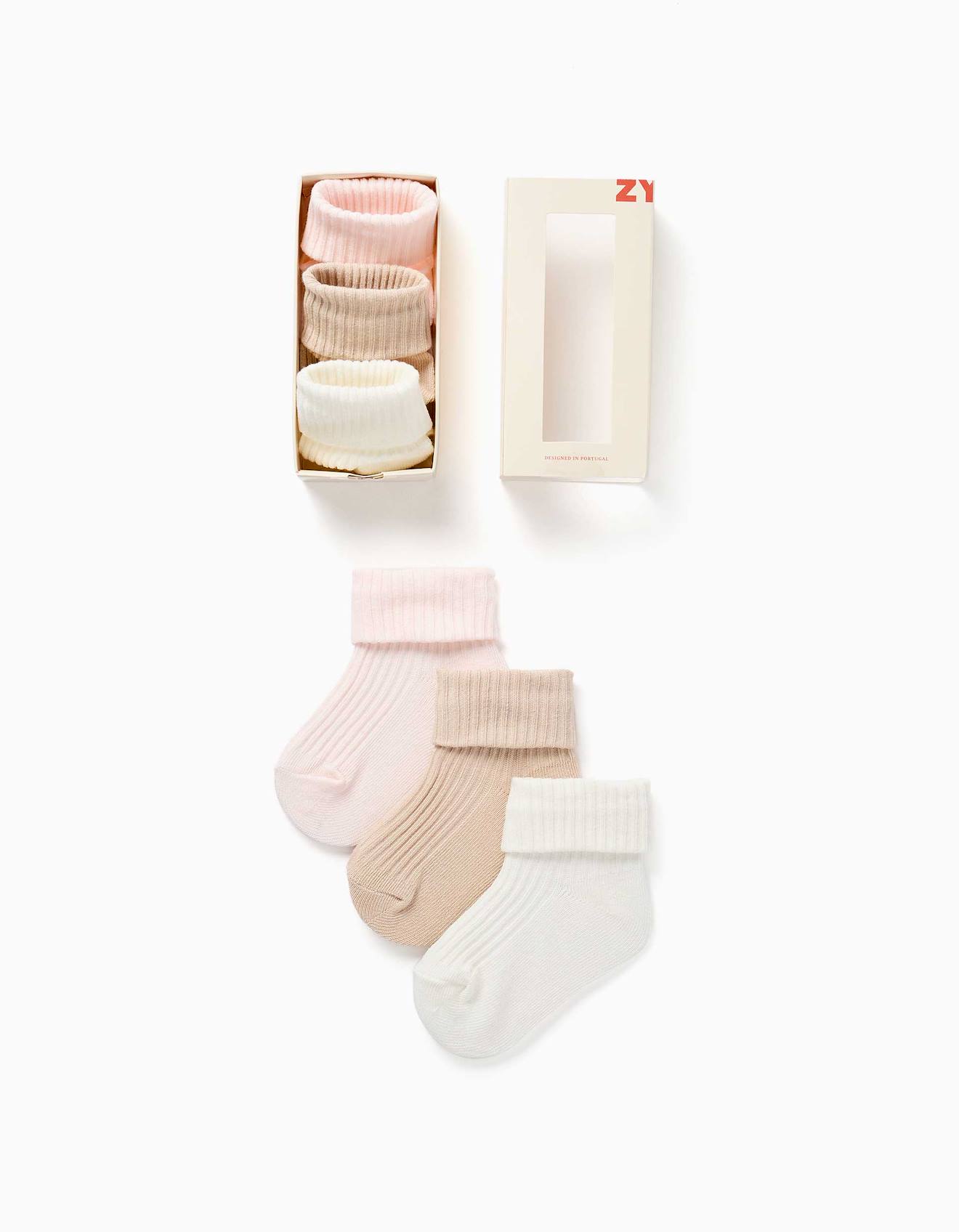 Pack 3 Paires De Chaussettes Côtelées Rose (Zippy) - Image 2