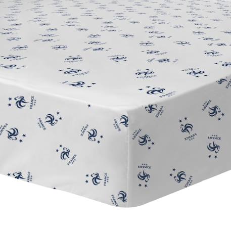 Drap-housse football 100% coton, fff Bleu 1 - vertbaudet enfant 