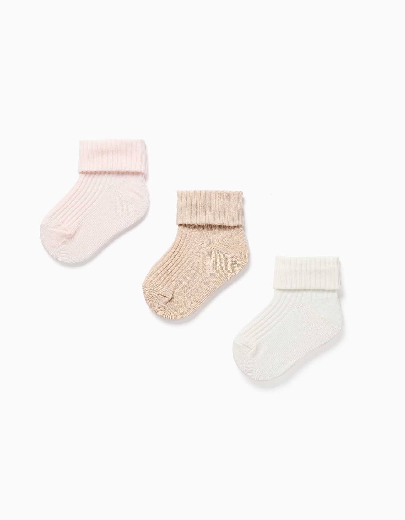 Pack 3 Paires De Chaussettes Côtelées Rose (Zippy) - Image 3