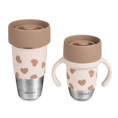 Puériculture-Repas-Set 2 tasses d'apprentissage 360° en inox click & drink