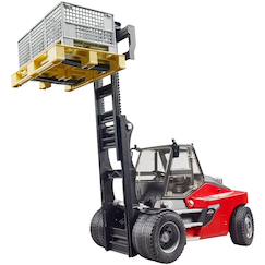 Jouet-Chariot élévateur linde ht160d avec palette et 3 gitterbox
