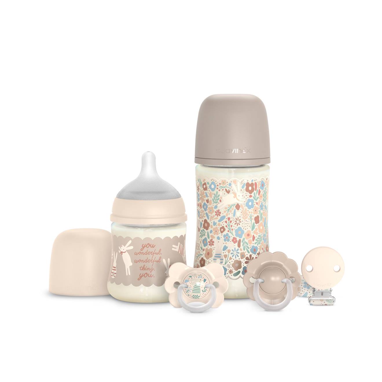 Set De Biberons Welcome Baby Lapin Beige