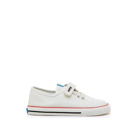 Sneakers garçon fermeture à lacets + scratch Blue marine+White 7 - vertbaudet enfant 