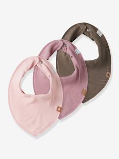 Puériculture-Repas-Lot de 3 bavoirs pour bébé fille NBFYVETTE NAME IT, forme triangulaire
