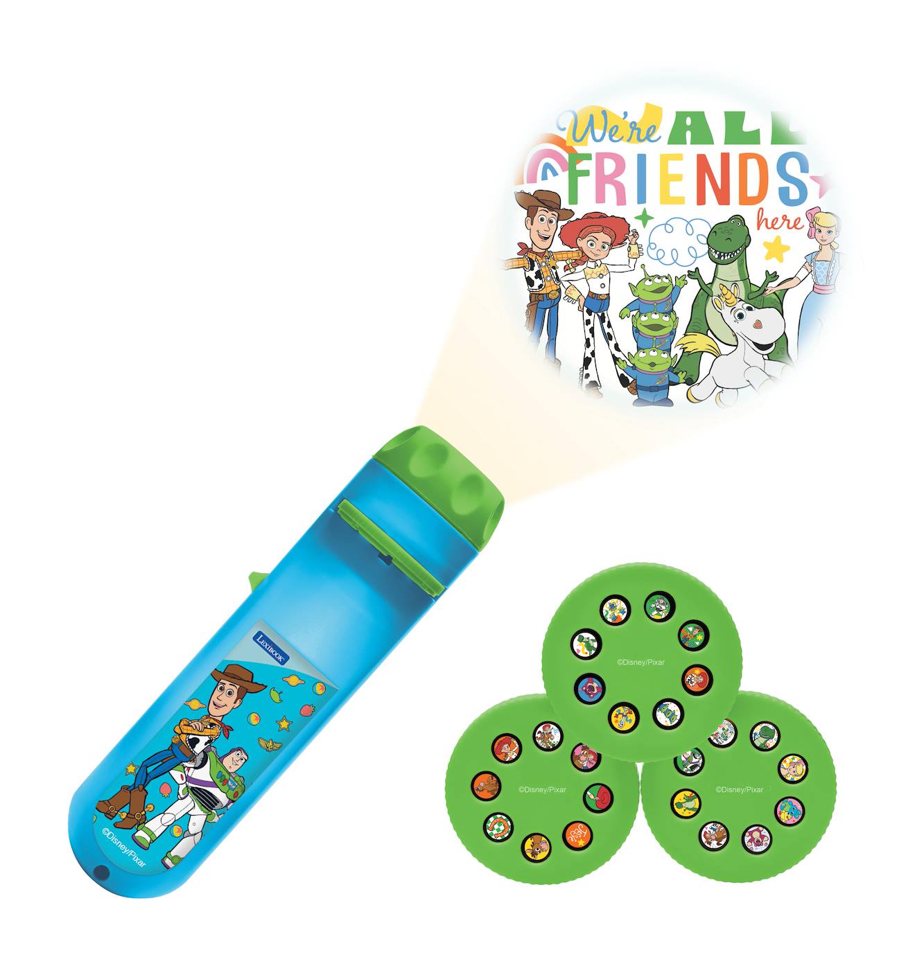 Lexibook Projecteur à Histoires et Lampe Torche Toy Story Bleu