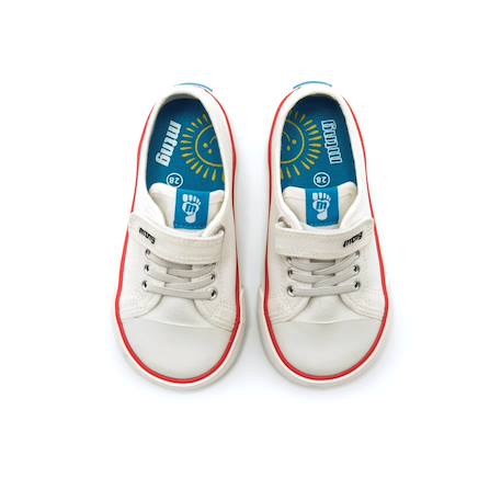Sneakers garçon fermeture à lacets + scratch Blue marine+White 8 - vertbaudet enfant 