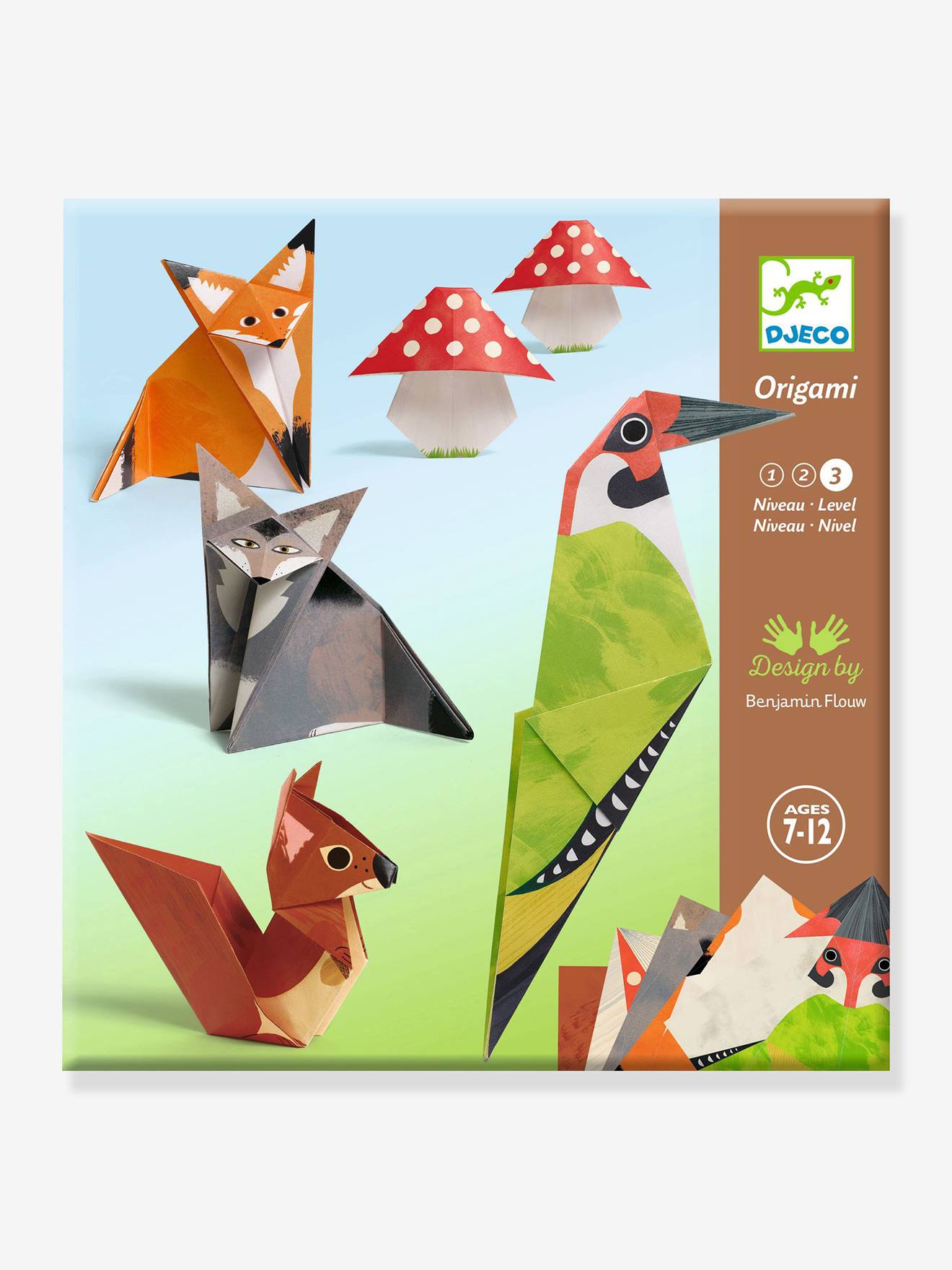 Origami balade en forêt multicolore